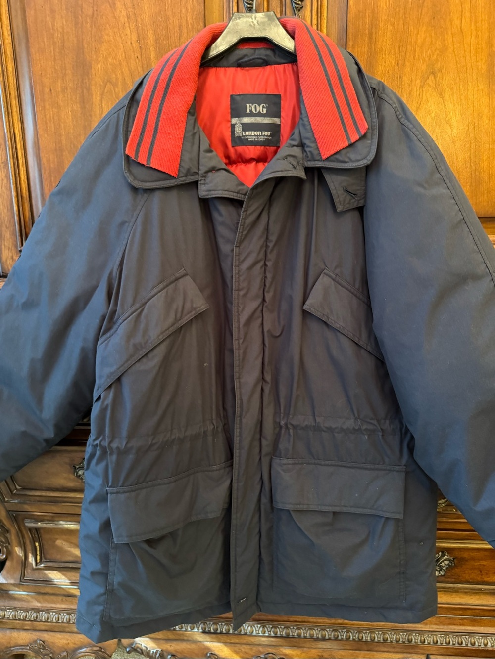 Heavy duty London Fog Down Parka. Size Large